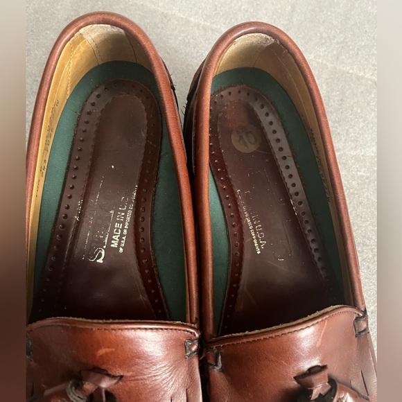 [10.5B]Sebago Chestnut Leather Men's Classic Will Tassel Loafers - Picture 6 of 11